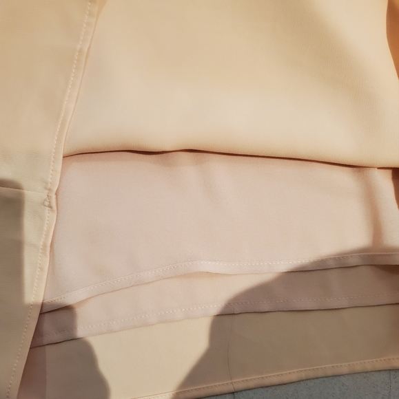 Dress - sleeveless peach color satin dress - Picture 3 of 4